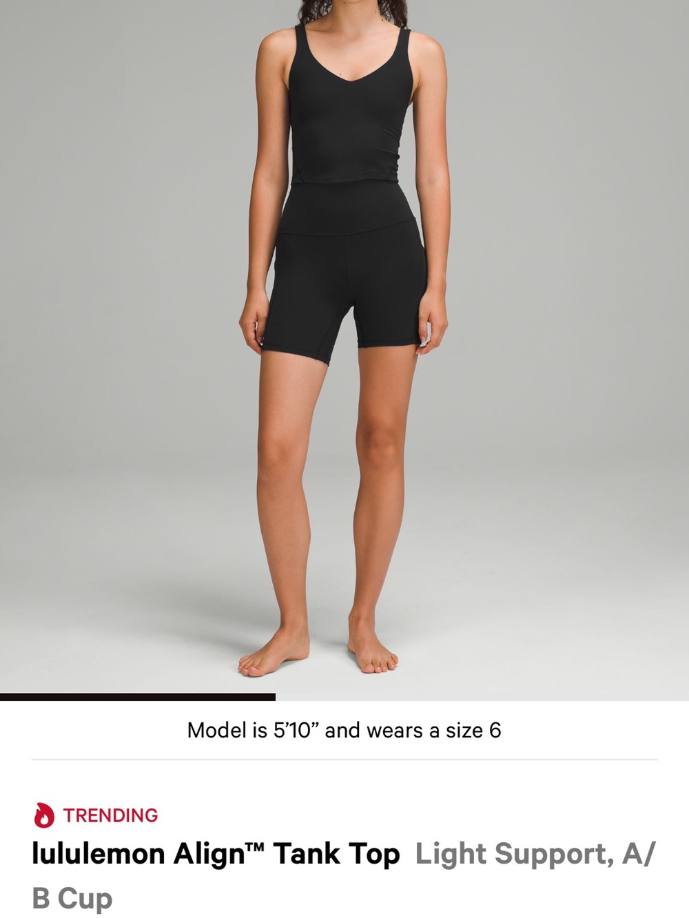 lululemon athletica Black Align Tank Top